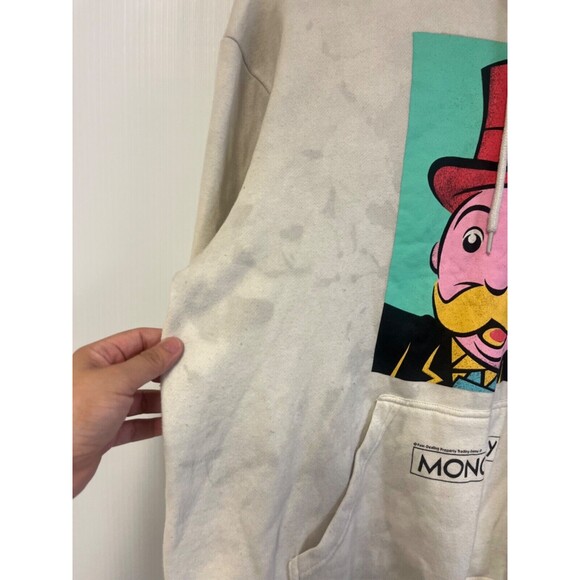 Monopoly Hoodie Jacket Size L Custom Marbled Design - Picture 2 of 5